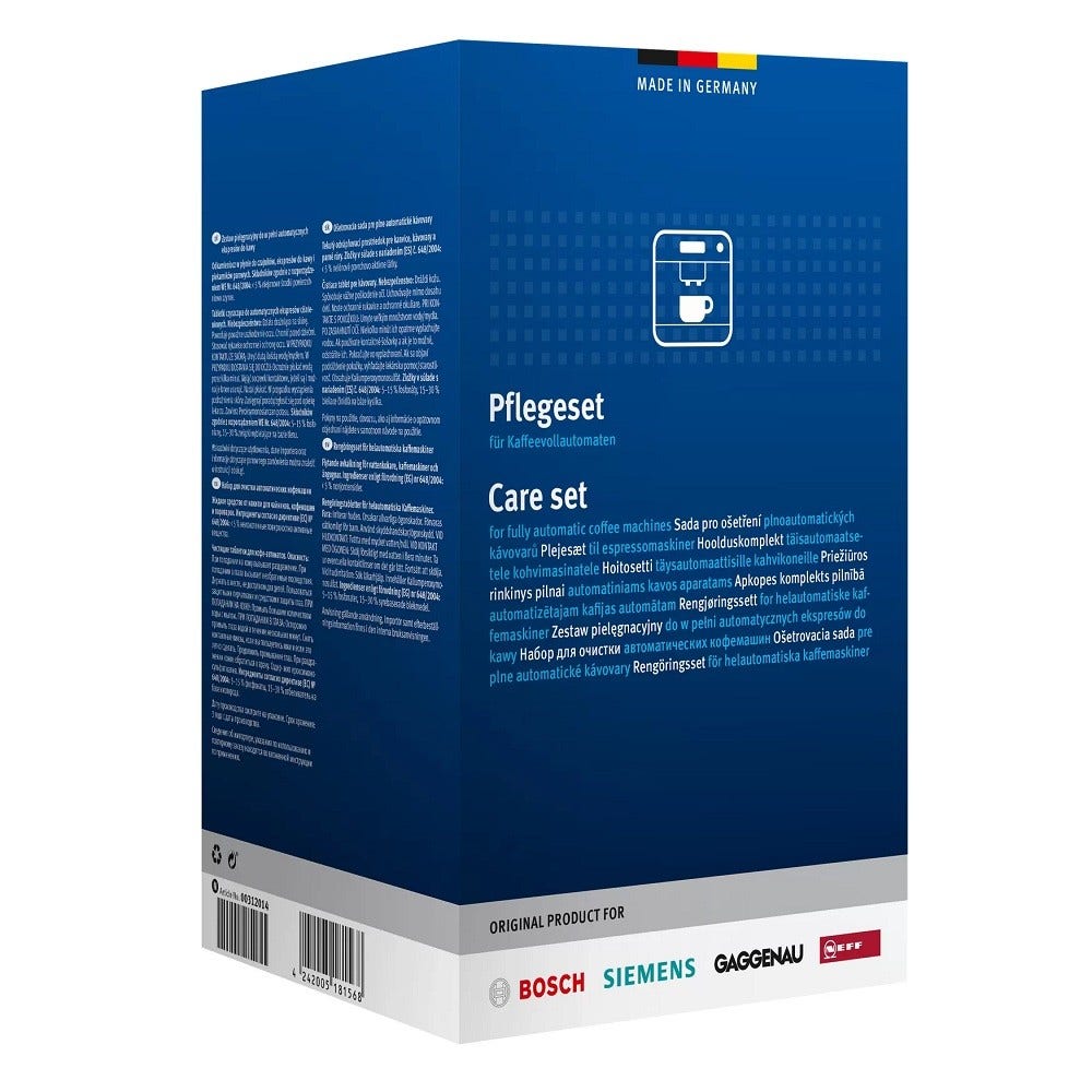 Siemens vedligeholdelsessæt til kaffemaskine: rengøringstabletter + afkalker