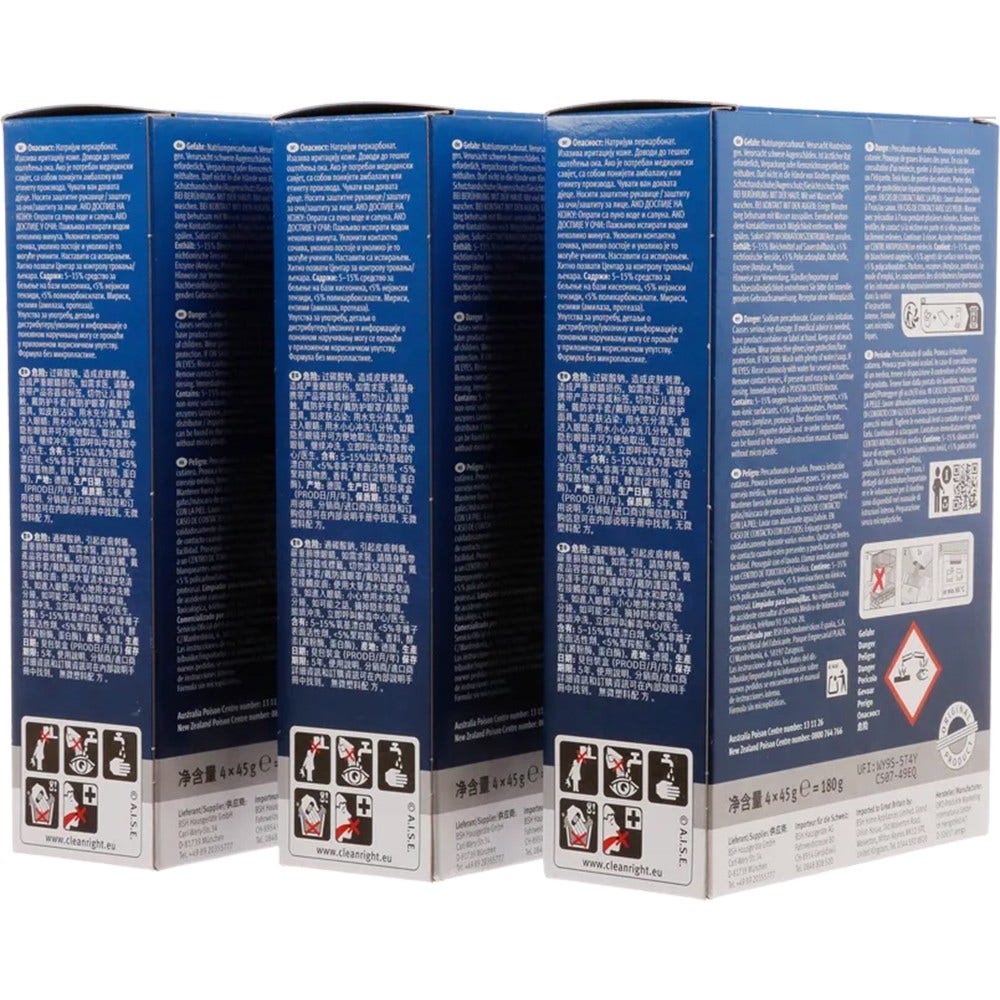 Bosch maskinrens til opvaskemaskine 00312257 (12 x 45 g)