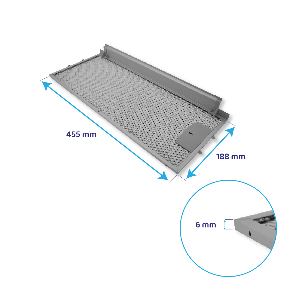 Gaggenau metalfilter 455 x 188 mm 434105 / 00434105 (forside)