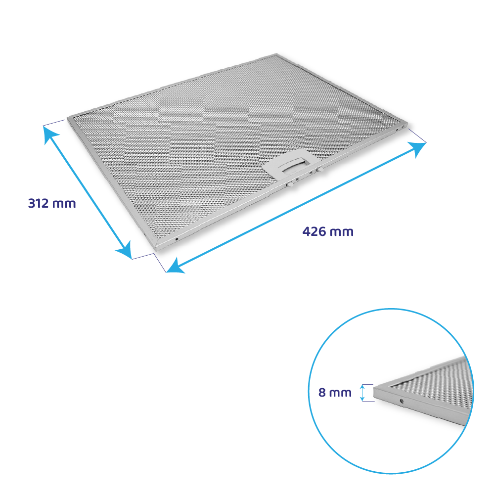 Siemens metalfilter 312 x 426 x 8 mm 671276 / 00671276