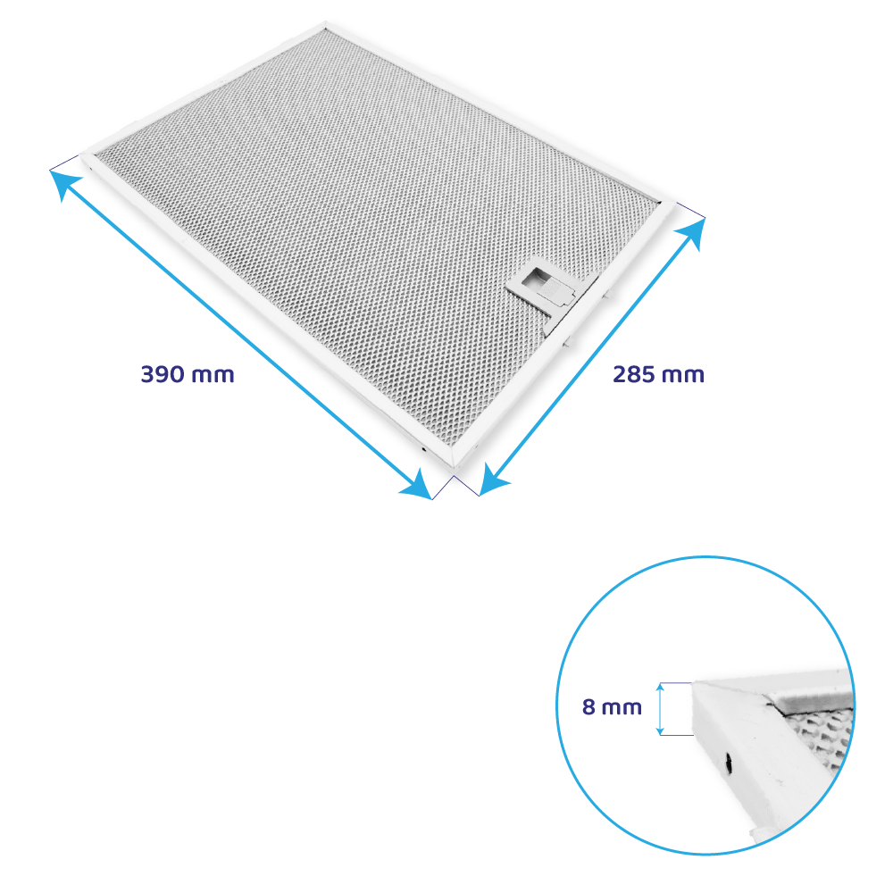Nodor metal- og kulfilter 390x285mm DUAL MAX 02800922