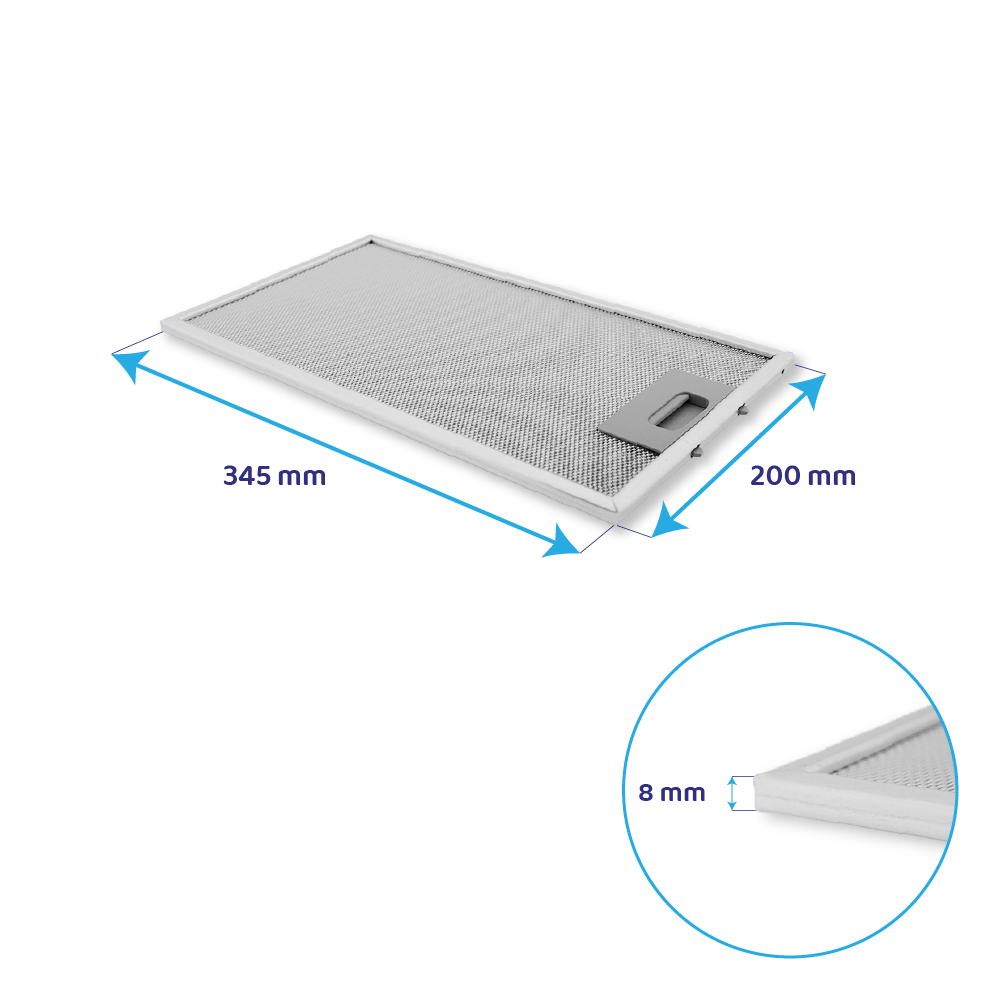Siemens metalfilter 345 x 200 mm 11010157