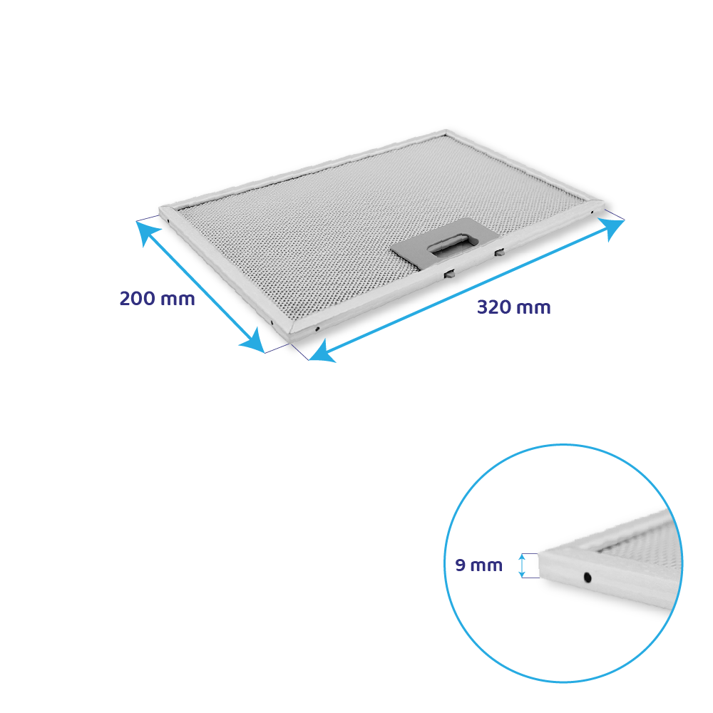 Bosch metalfilter 200 x 320 mm 11010164