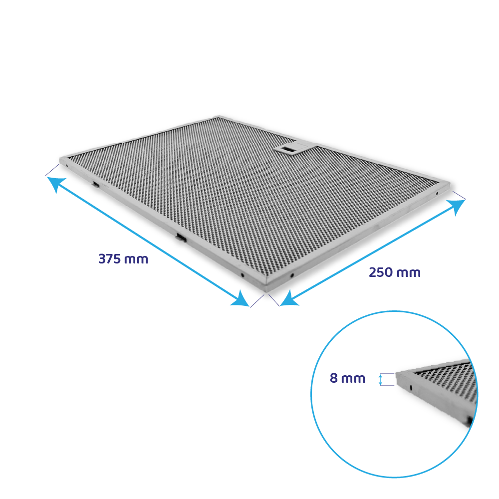 Bosch metalfilter 375 x 250 mm 11022469
