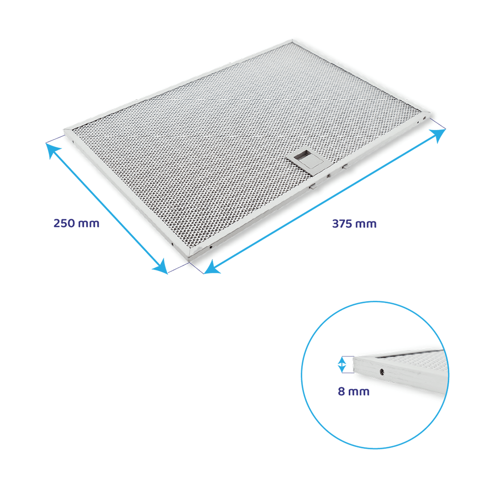 Viva metalfilter 375 x 250 mm 11022469