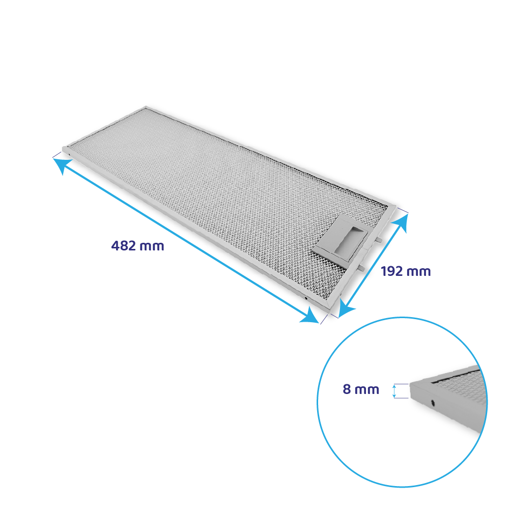 Balay metalfilter 482 x 192 x 8 mm 11022474