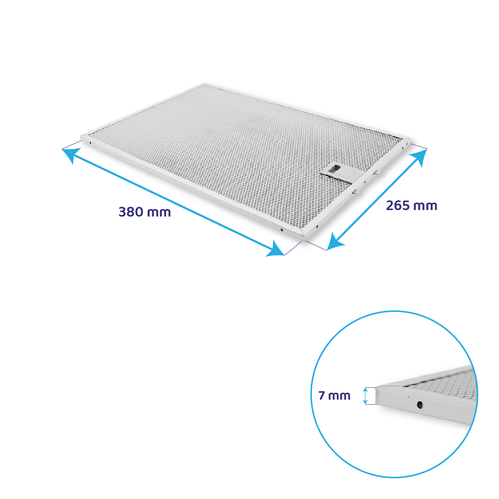 Siemens metalfilter 380 x 265 x 7 mm 11022928