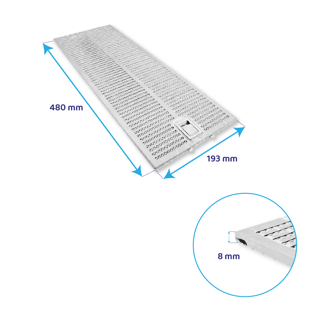 Bosch Metalfilter 480x193mm 11040161