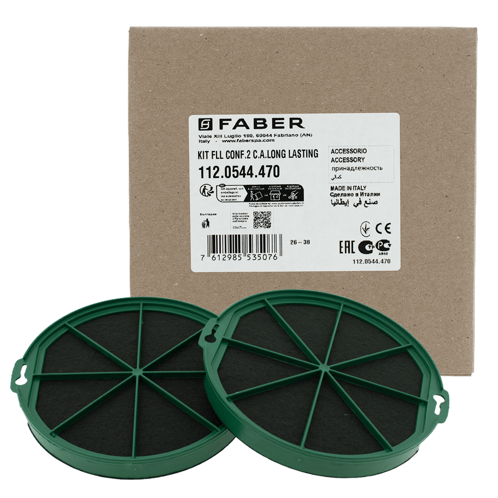Faber Longlife aktivt kulfilter 112.0544.470 / FLL3 / IN-NOVA SMART (2 stk.)