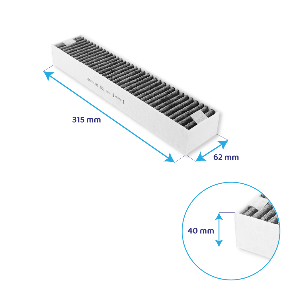Roblin aktivt kulfilter ALTO 70 RECYCLAGE / VENTI RECYCLAGE 83