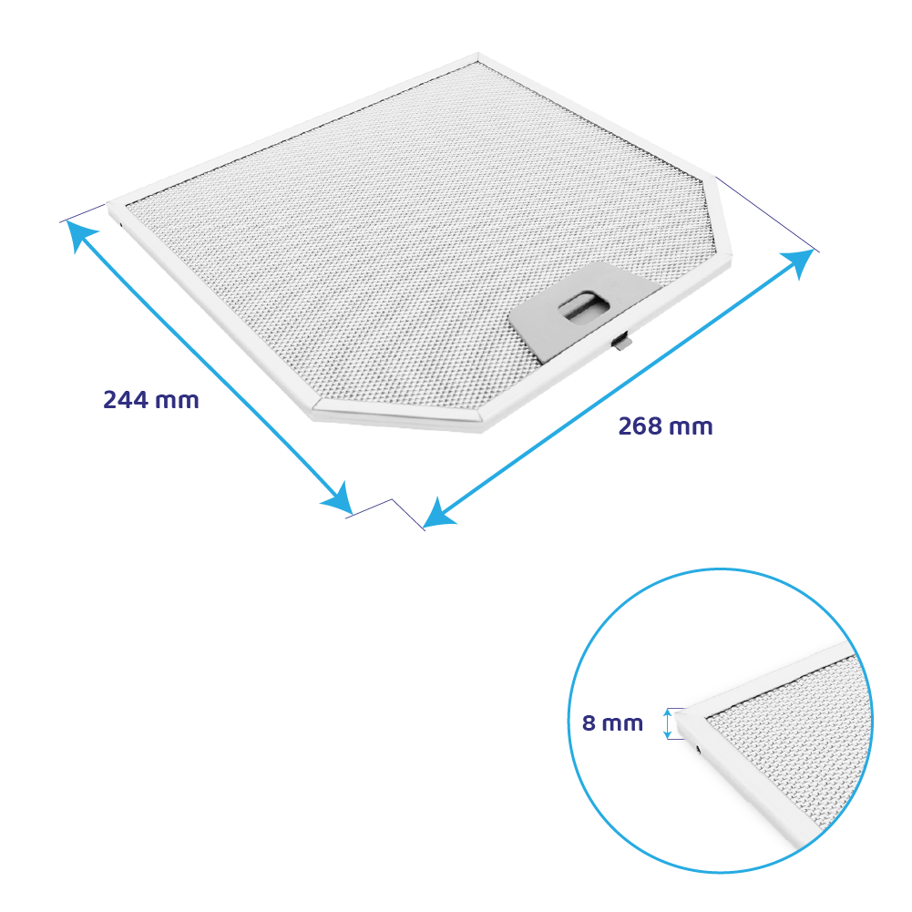 Roblin metalfilter 268 x 244 x 8 mm 1330017598