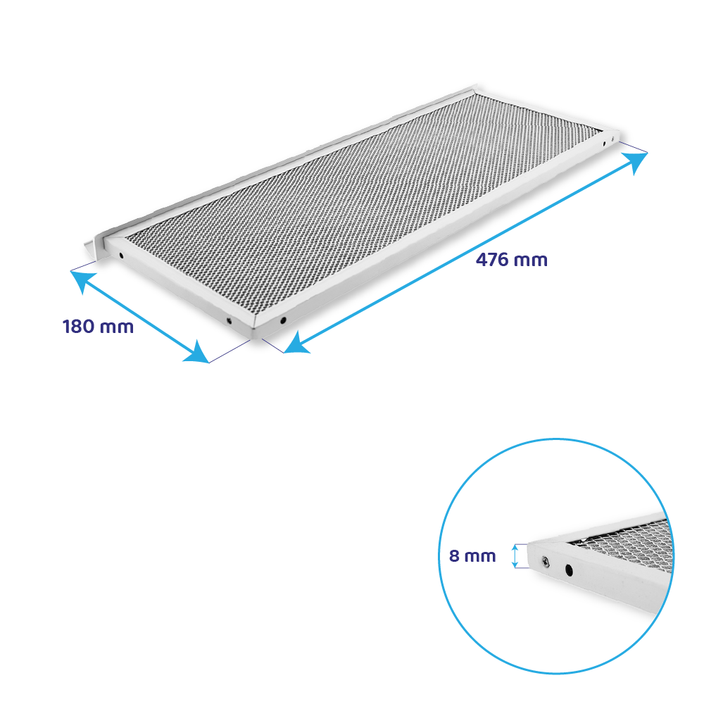 Gaggenau metalfilter 476 x 180 x 8 mm 291063 / 00291063