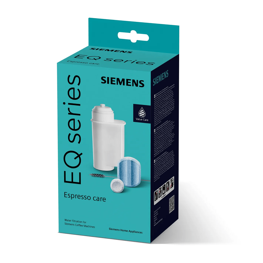 Siemens EQ Series vedligeholdelsessæt til kaffemaskine: rengøringstabletter + afkalkningstabletter + vandfilter