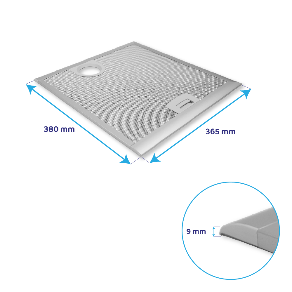 Bosch metalfilter 380 x 365 mm 365477 / 00365477
