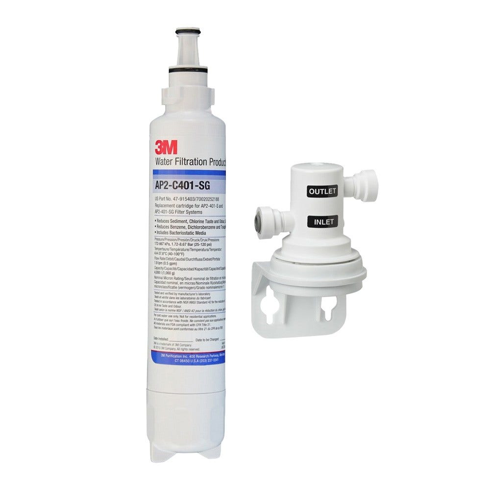 3M™ vandfiltersæt vandfilter AP2-C401-SG + filterhoved VB2-JG