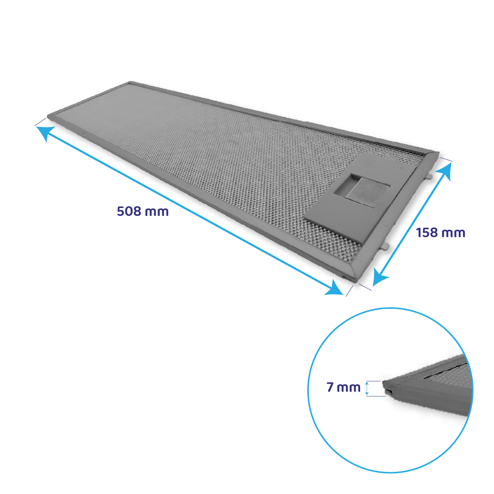 AEG metalfilter 508 x 158 x 7 mm 4055344149 / 50268370009