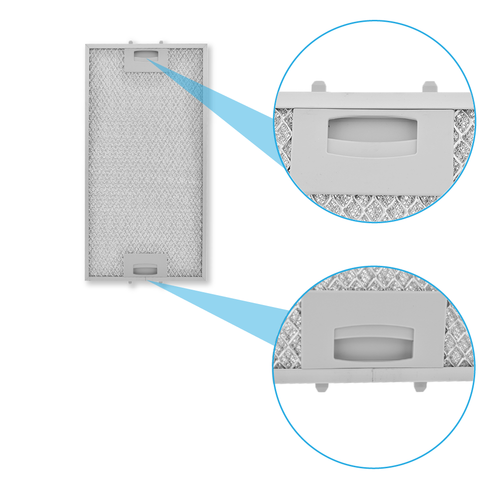 Gaggenau metalfilter 405 x 209 mm 434107 / 00434107 (bagside)