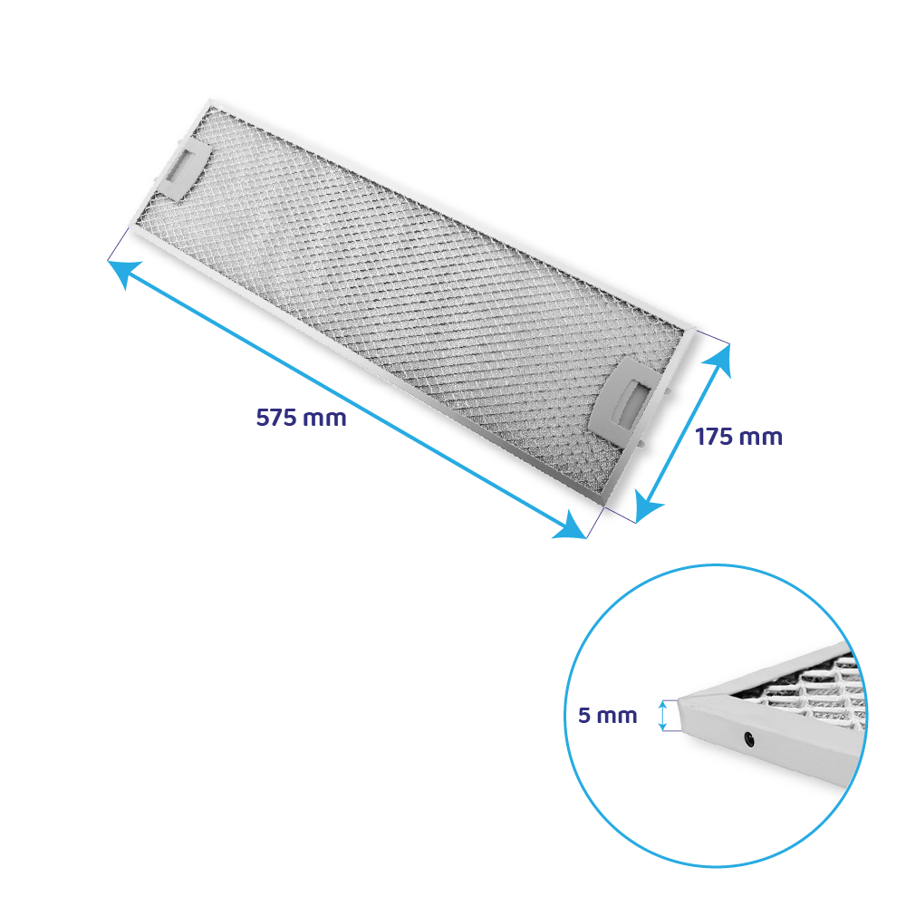 Neff metalfilter 177 x 572 x 5 mm 435249 / 00435249