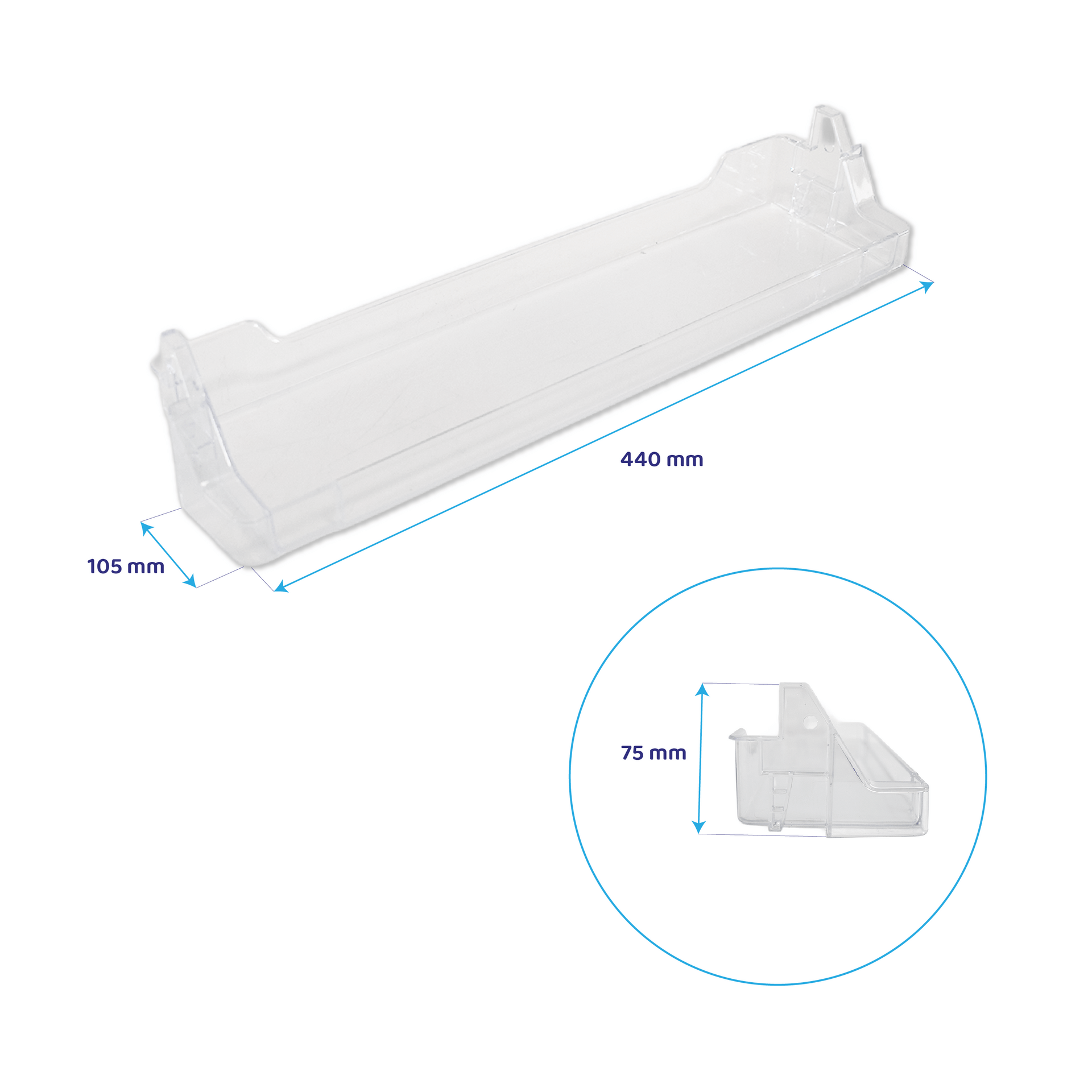 Whirlpool Køleskabsdørskuffe 440x105mm 481010476960