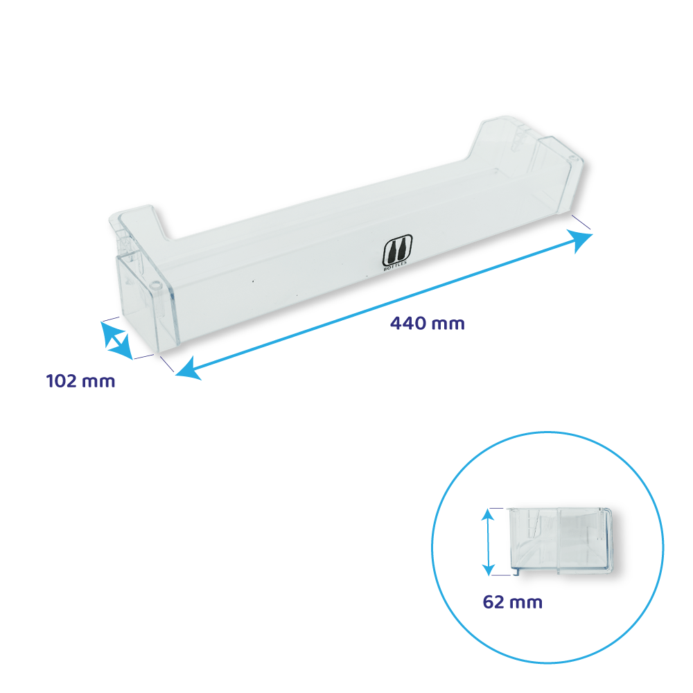 Ignis flaskehylde til køleskab 440 x 102 mm / 481010648457