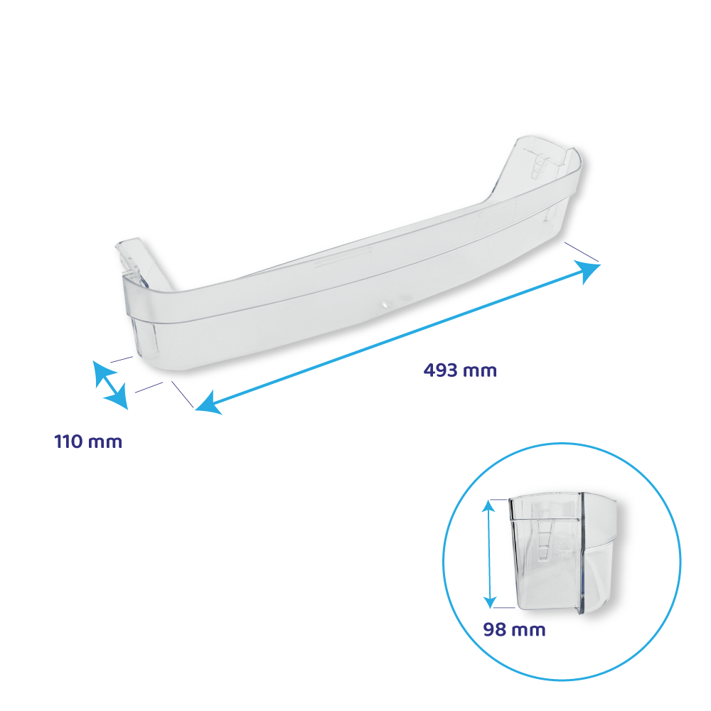 Ignis flaskehylde til køleskab 493 x 110 mm / 481241829927