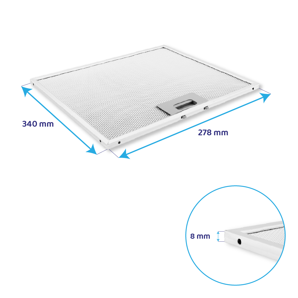 Hotpoint-Ariston metalfilter 340x278mm 481248028047