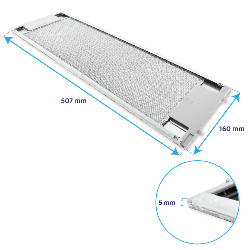 AEG metalfilter 507 x 160 mm 50263849007