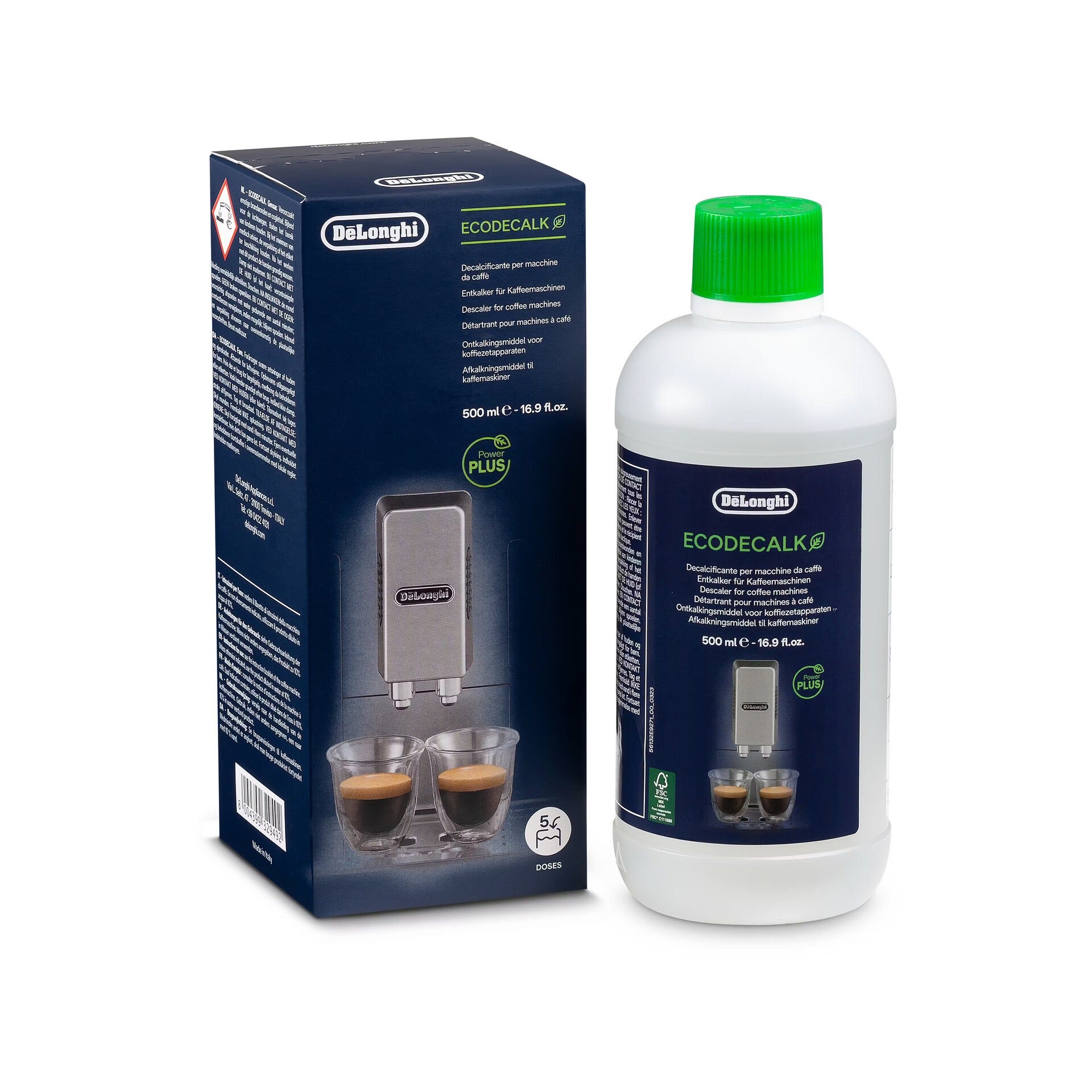 De'Longhi EcoDecalk flydende afkalker (500 ml) DLSC500 promopakke (2+1)