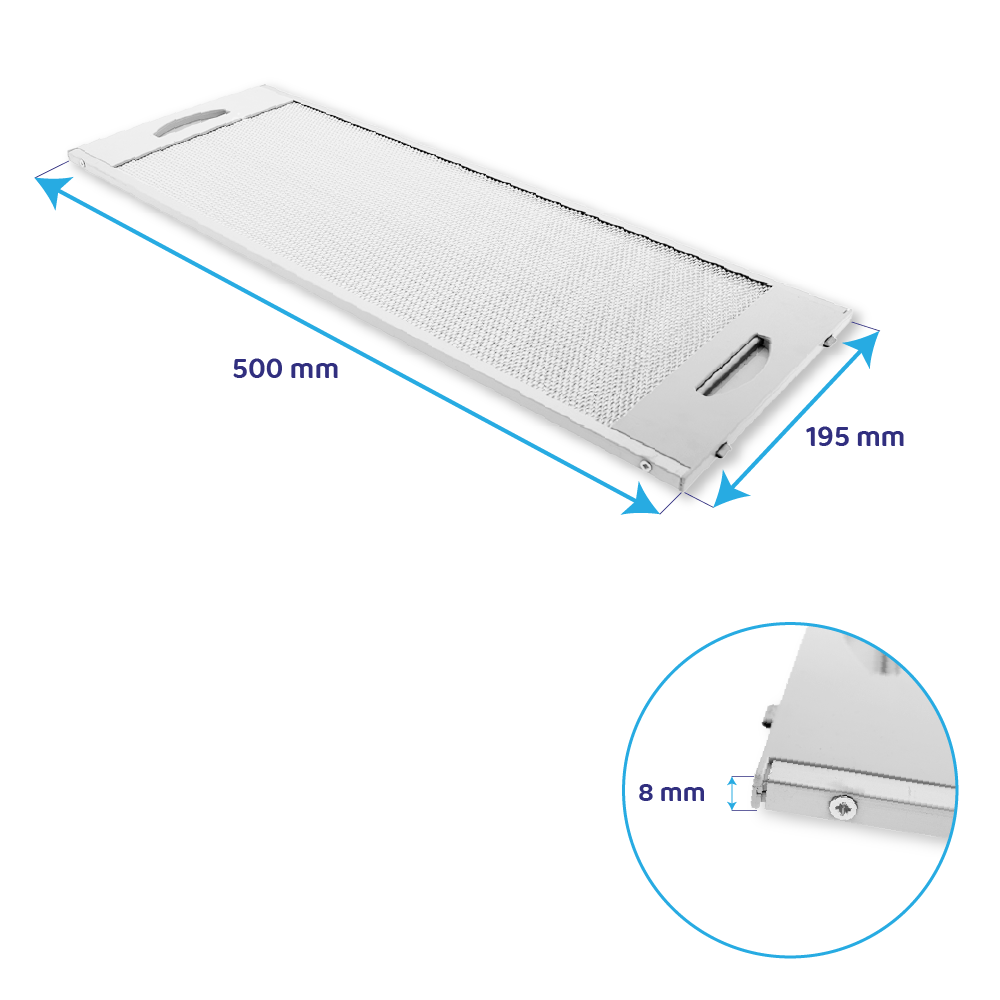 Teka metalfilter 500 x 195 mm CNL