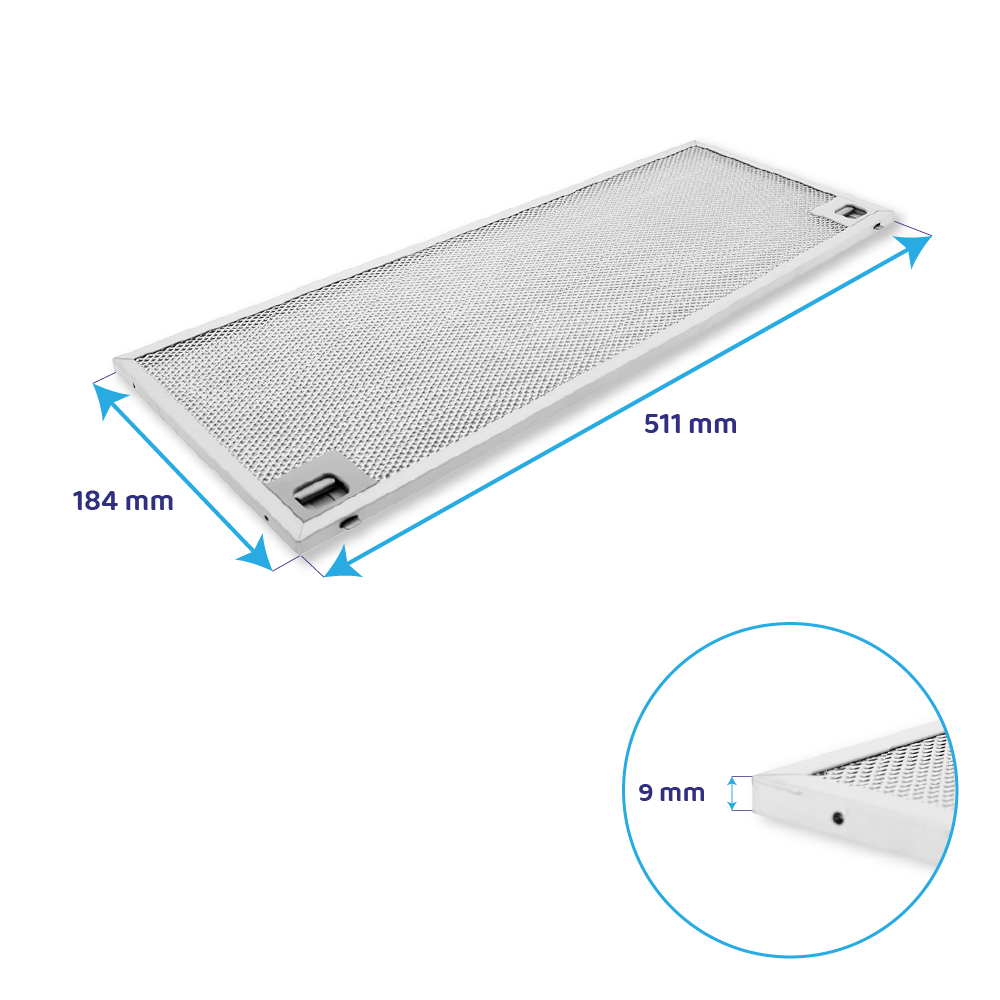 Teka metalfilter 184 x 511 mm CNL2002
