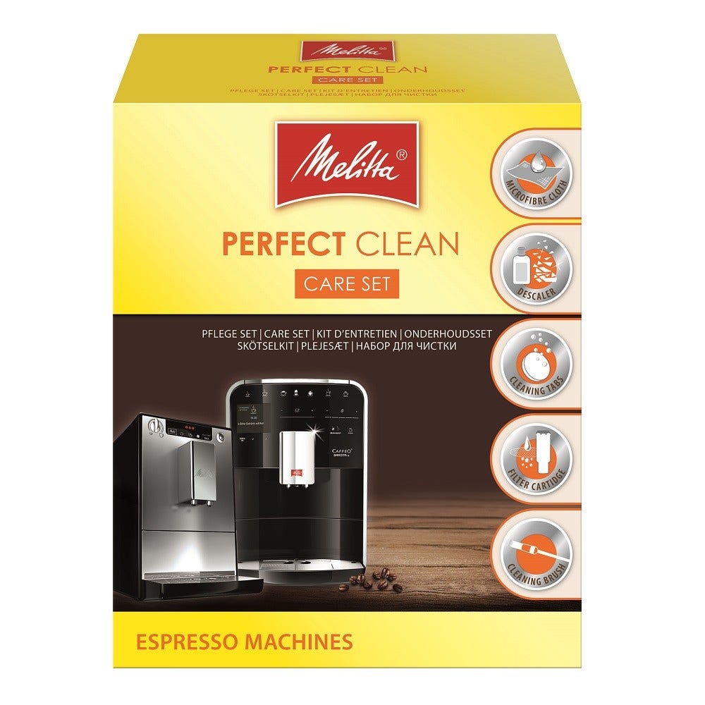 Melitta Perfect Clean vedligeholdelsessæt: afkalker + rengøringstabletter + vandfilter