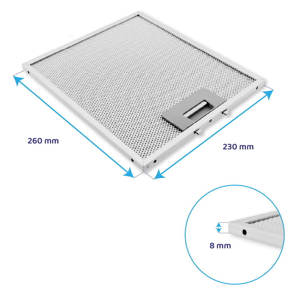 Kulfilter (2 stk.) og metalfilter (2 stk.) egnet til Brandt AD1070X