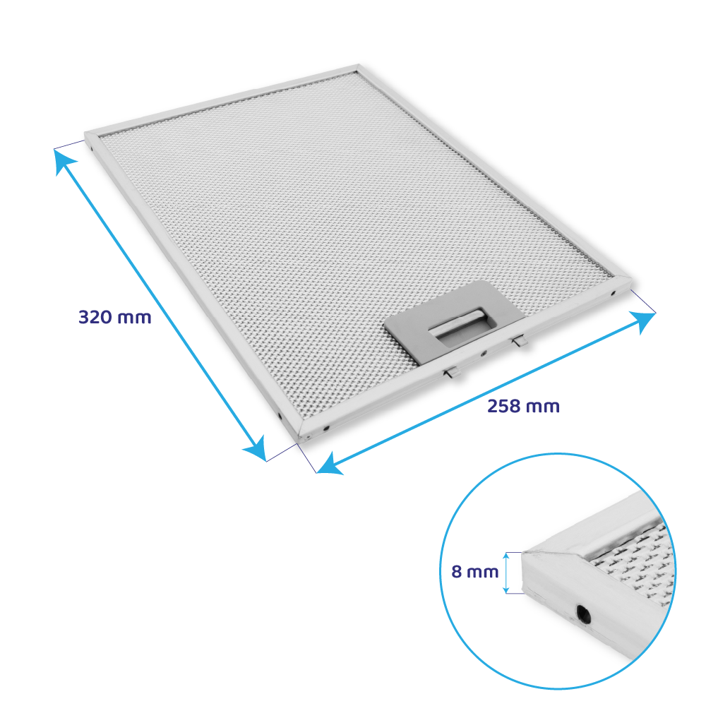 Aya metalfilter 320 x 258 mm 70X1222