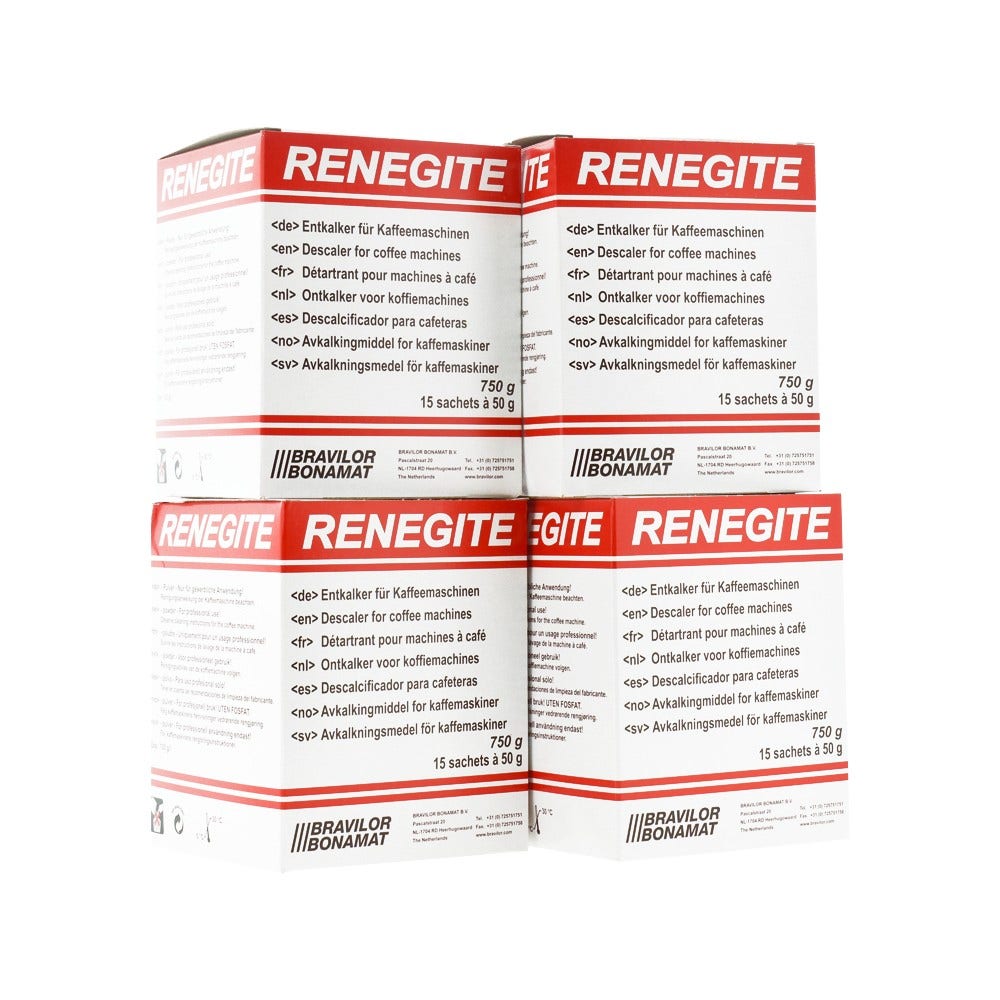 Renegite afkalker (4 x 15 x 50 g) fra Bravilor Bonamat