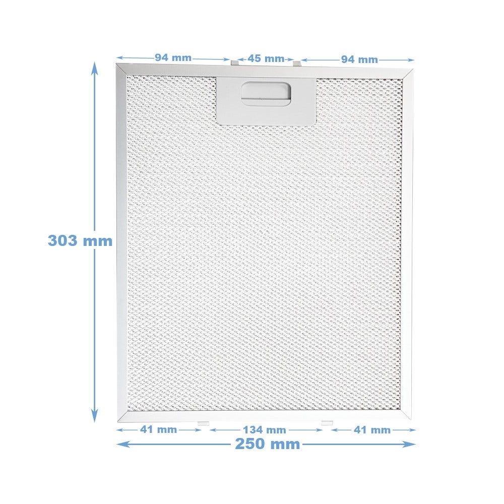 Zanussi metalfilter 303 x 250 x 8 mm 80875545