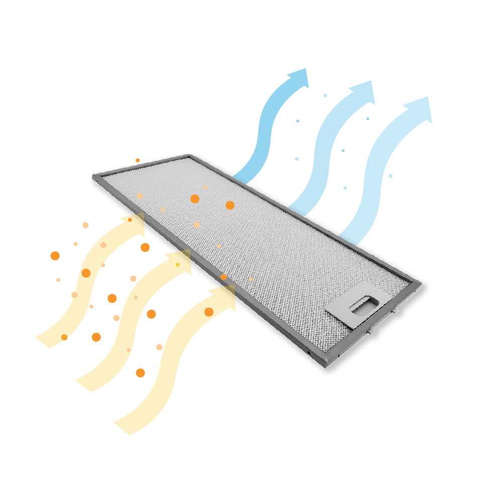 Electrolux metalfilter 477 x 203 x 8 mm 80877574