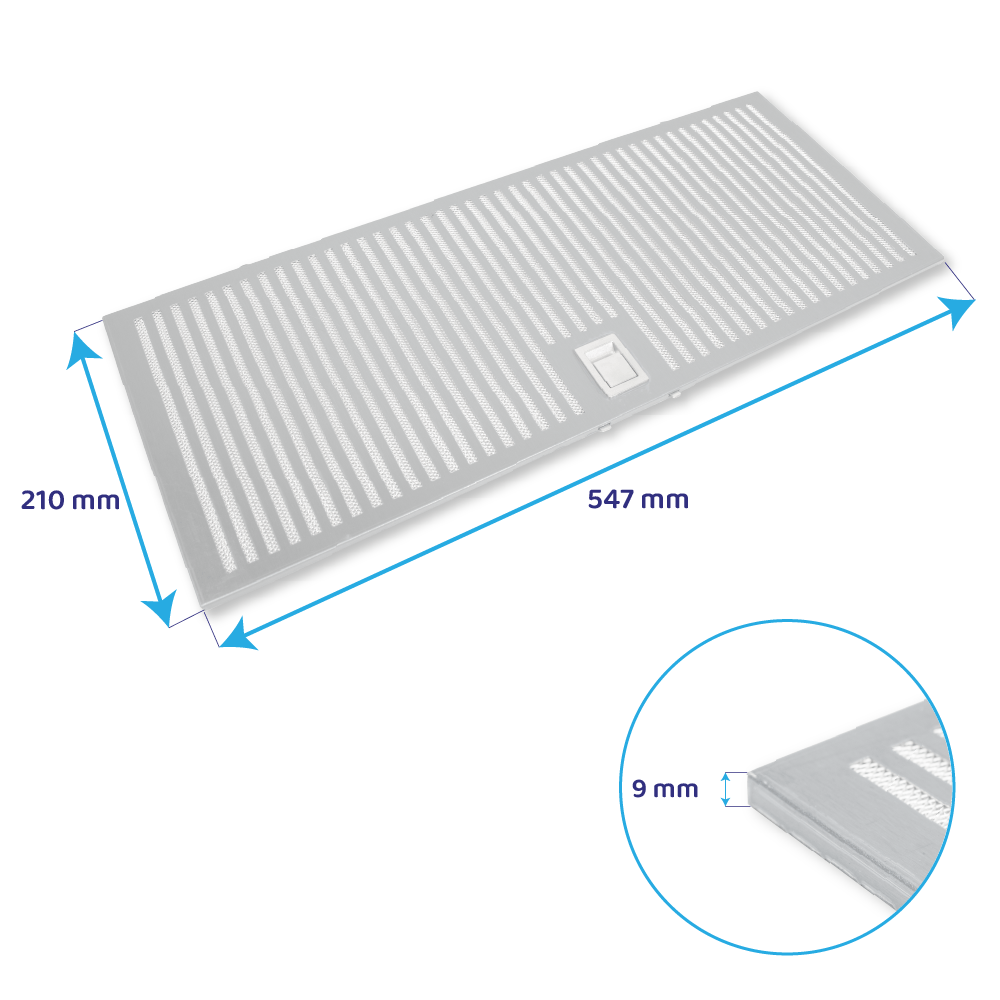 Teka metalfilter 547 x 210 mm 89231004