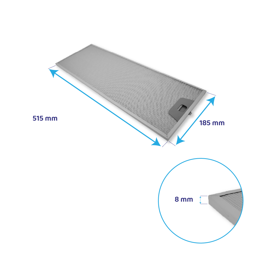 Beko metalfilter 515 x 185 mm 9188065383