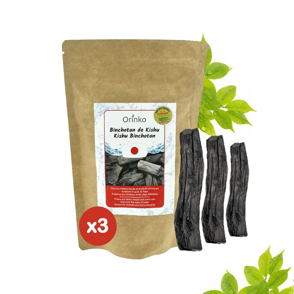 Orinko Japanske Binchotan trækulsstave (3 stk.)