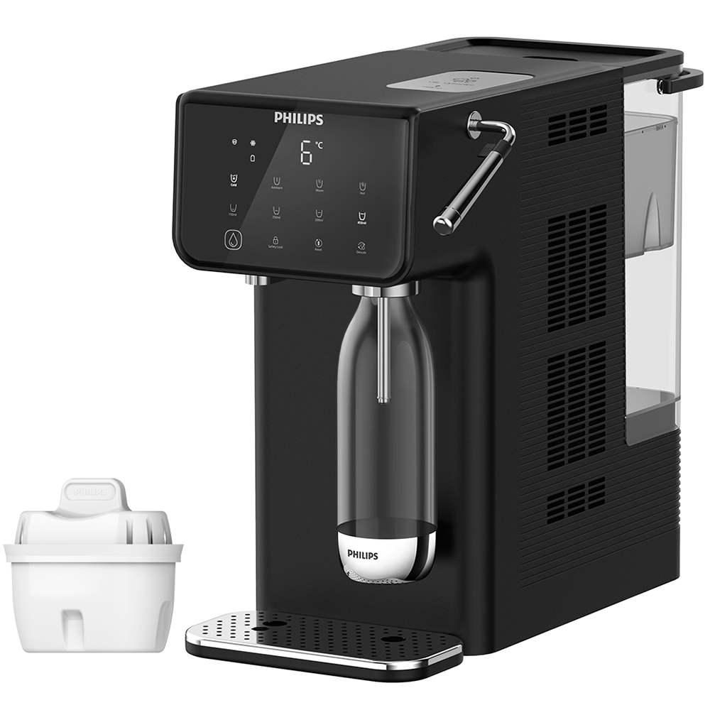 Philips alt-i-én vandstation varmt + koldt + med brus ADD5962BK (filtrerer PFAS) kompatibel med BRITA
