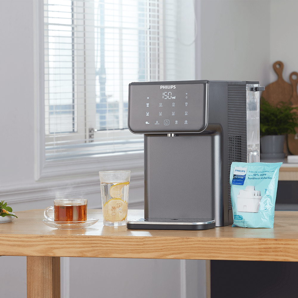 Philips alt-i-én vandstation varmt + koldt ADD5981GR (filtrerer PFAS) kompatibel med BRITA