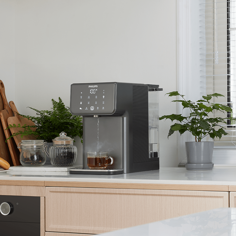 Philips alt-i-én vandstation varmt + koldt ADD5981GR (filtrerer PFAS) kompatibel med BRITA
