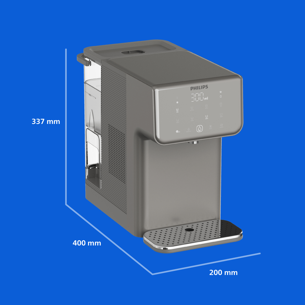 Philips alt-i-én vandstation varmt + koldt ADD5981GR (filtrerer PFAS) kompatibel med BRITA