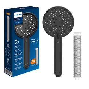 Philips Brusehoved med Filter Sort ASH1516BK (reduceret klor, bly og pesticider)