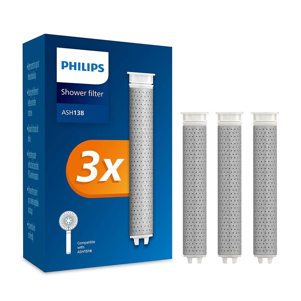 Philips brusehoved med 4 erstatningsfiltre ASH1516CH / ASH138