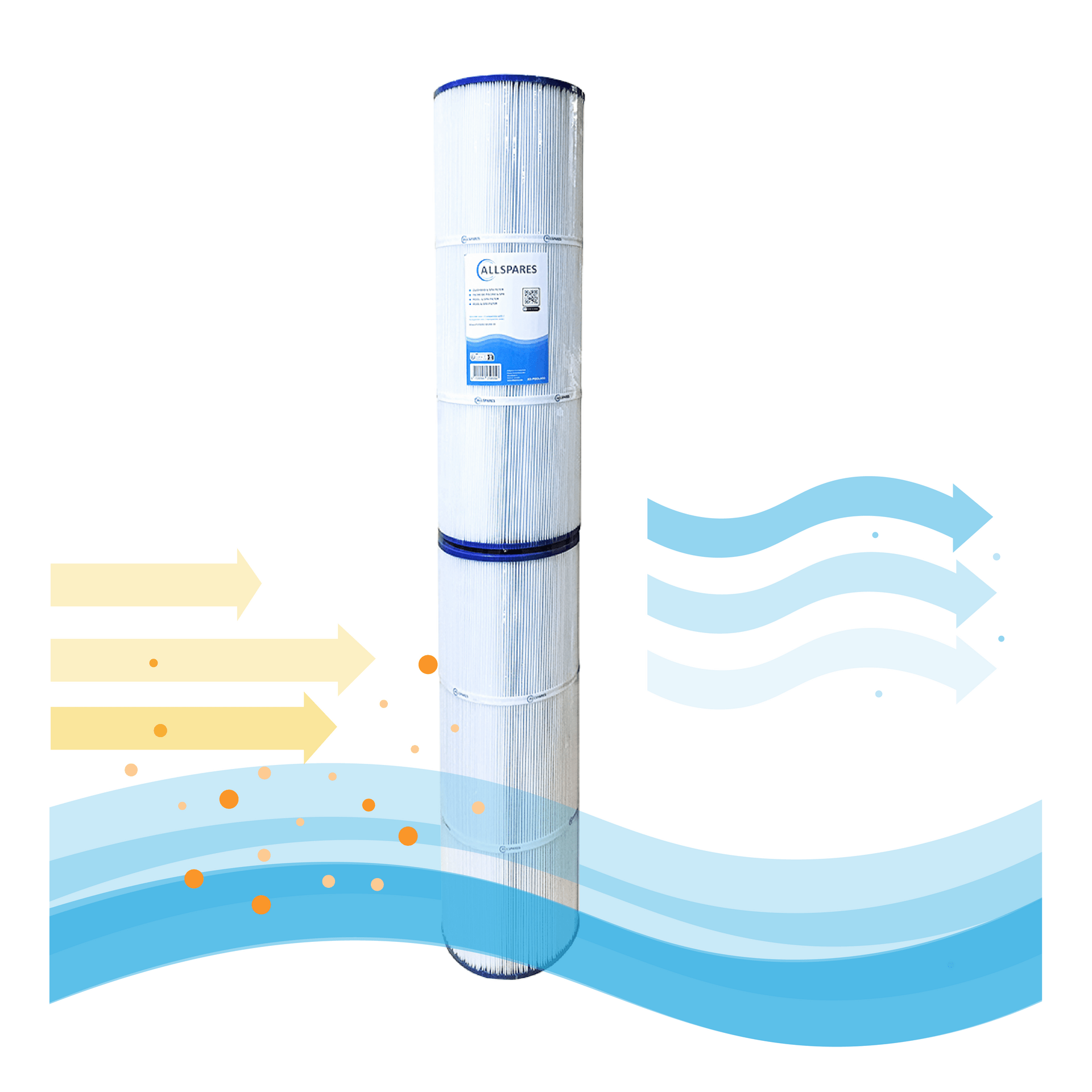 Poolfilter kompatibel med Emaux CF200 / CF200-CE / 914100450 (2 x 544mm)
