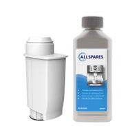 AllSpares vedligeholdelsessæt til kaffemaskine: INTENZA+ vandfilter CA6702 + afkalker (250 ml)
