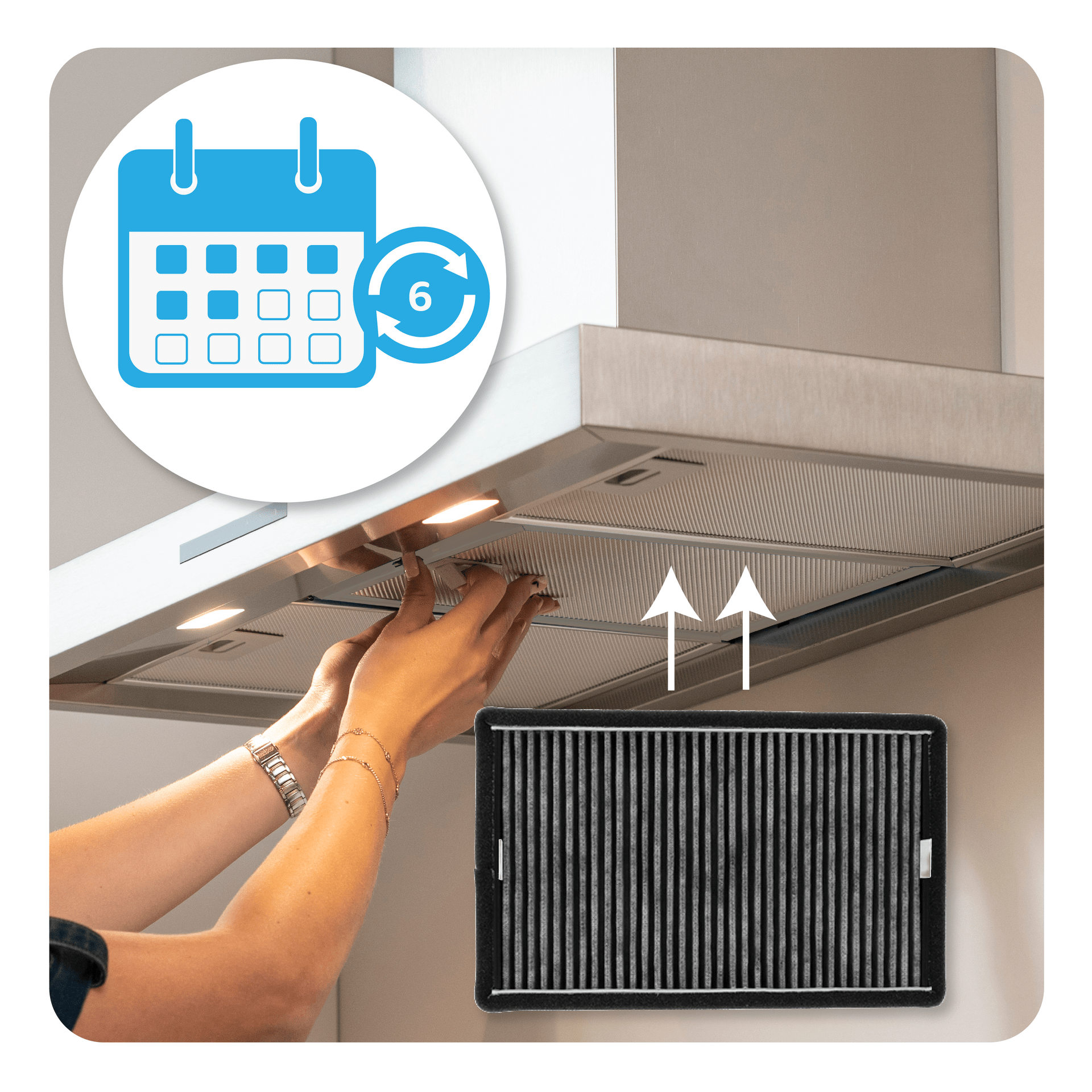 Aktivt kulfilter egnet til Miele DKF 19-P (2 stk.)
