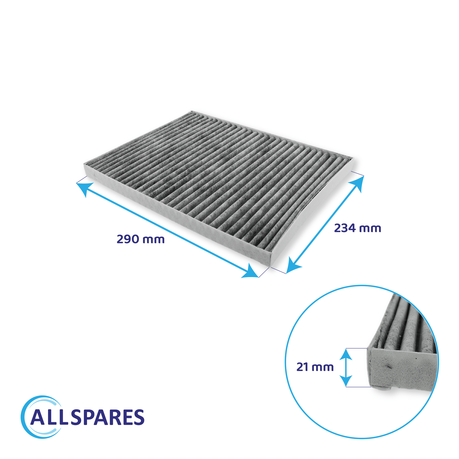 Kulfilter egnet til Neff 17004039 / Z52JXB1X6 CleanAir Plus (3 stk.)