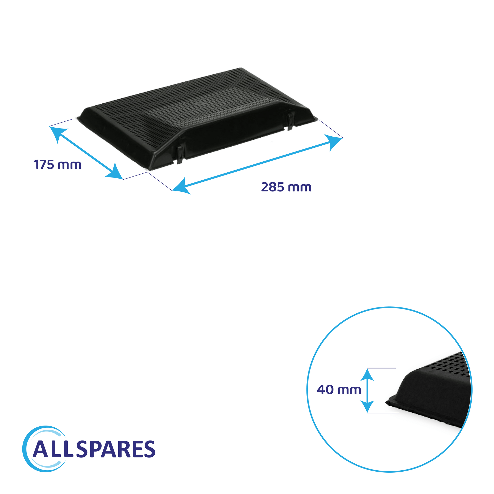 AllSpares kulfilter egnet til Type 37 / AMC962 / NYTTIG FIL 601 (2 stk.)